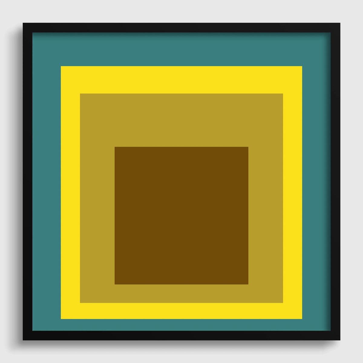 Josef Albers Inspired ‚ÄúMemento‚Äù Homage to the Square Giclee Print: Mid-Century Modern Art
