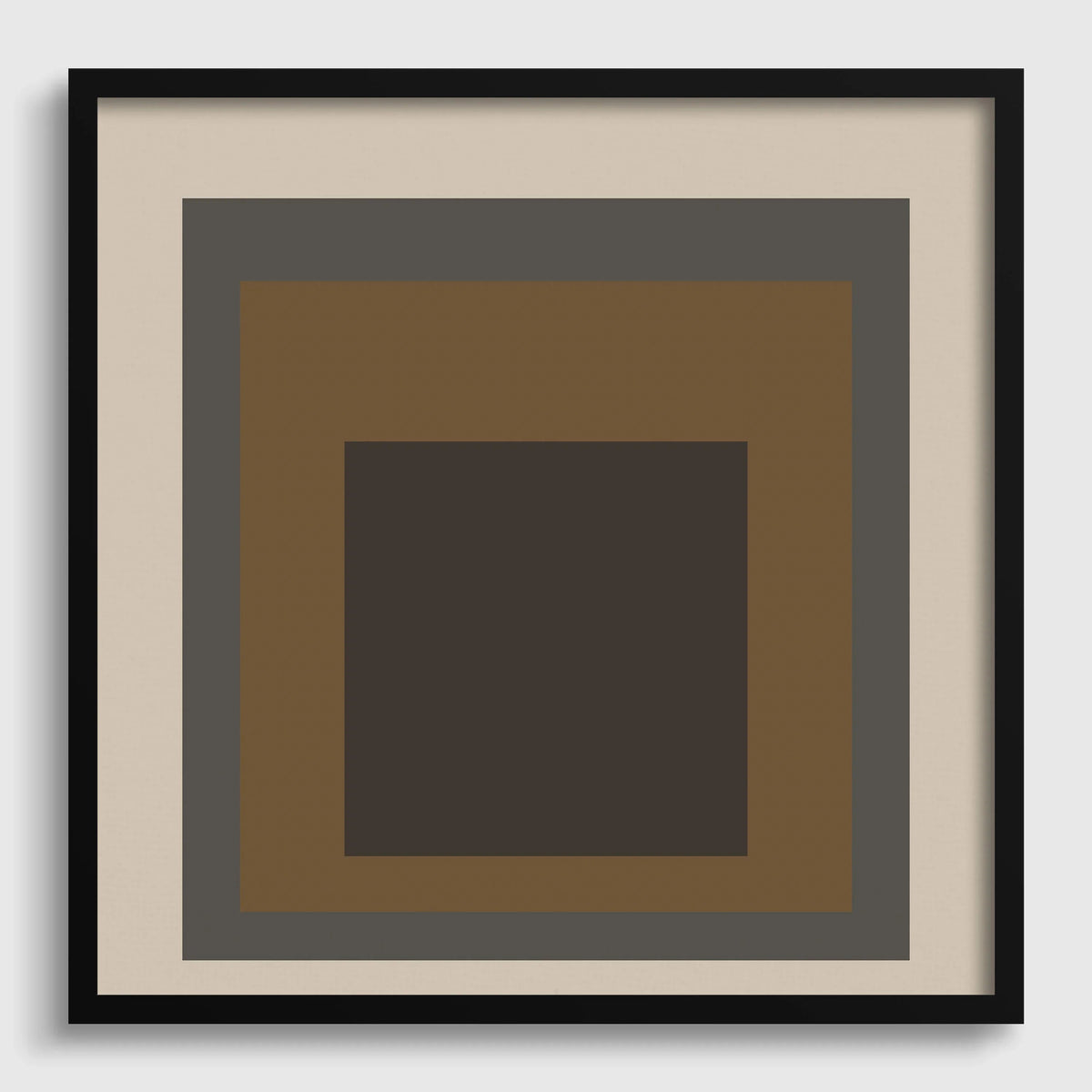 Josef Albers Inspired ‚ Sienna‚Äô Art Print: Mid-Century Modern Homage to the Square (1x1)