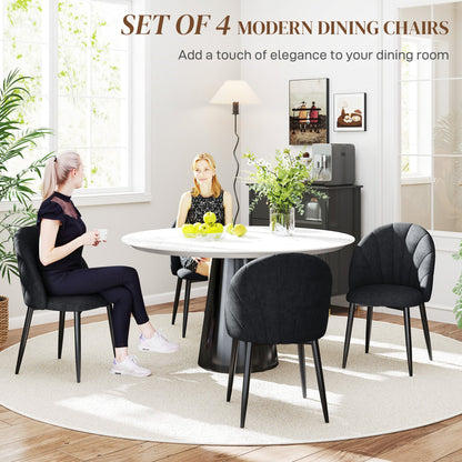 Skylar Modern Dining Chairs Set of 4-Black
