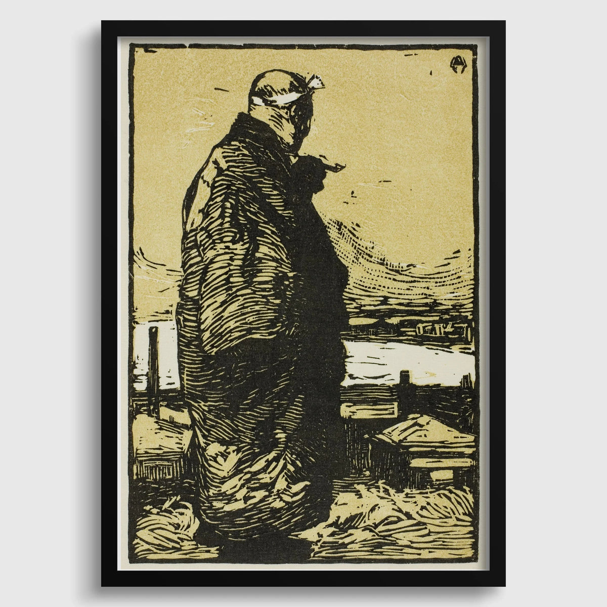 Kanae Yamamoto - Estampe Giclée Le Pêcheur : Art Japonais sur Bois