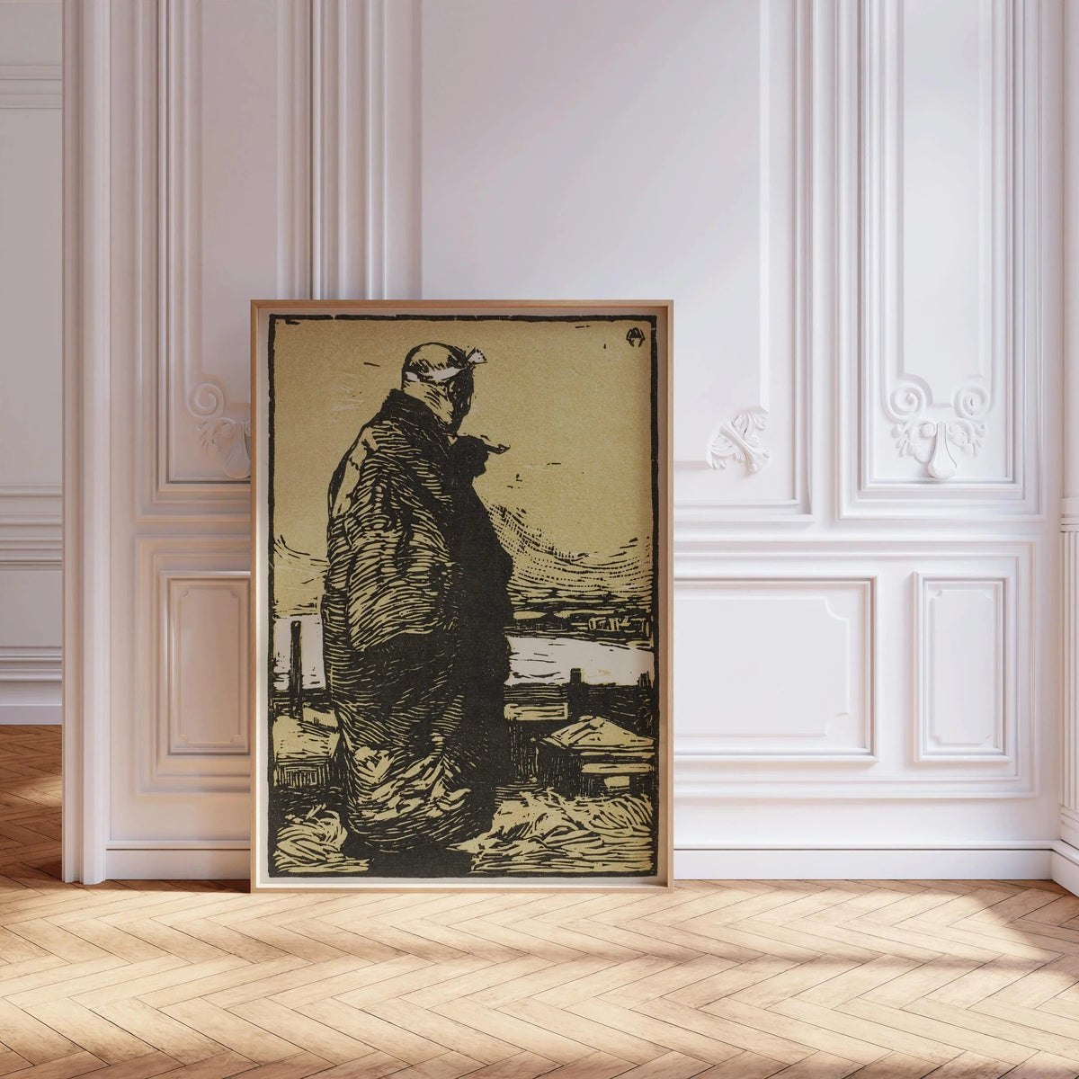 Kanae Yamamoto - Estampe Giclée Le Pêcheur : Art Japonais sur Bois