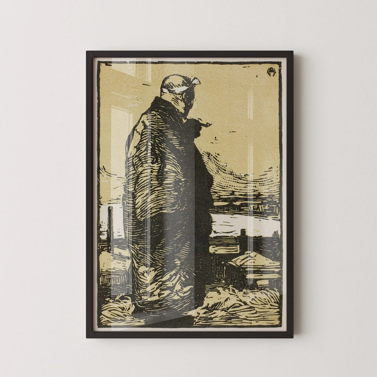 Kanae Yamamoto - Estampe Giclée Le Pêcheur : Art Japonais sur Bois