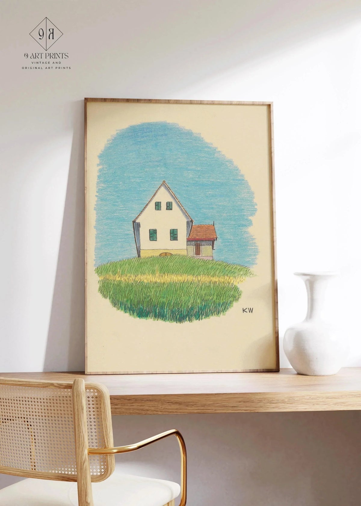 Impression maison Karl Wiener : Art de dessin animé minimaliste, Giclée beaux-arts