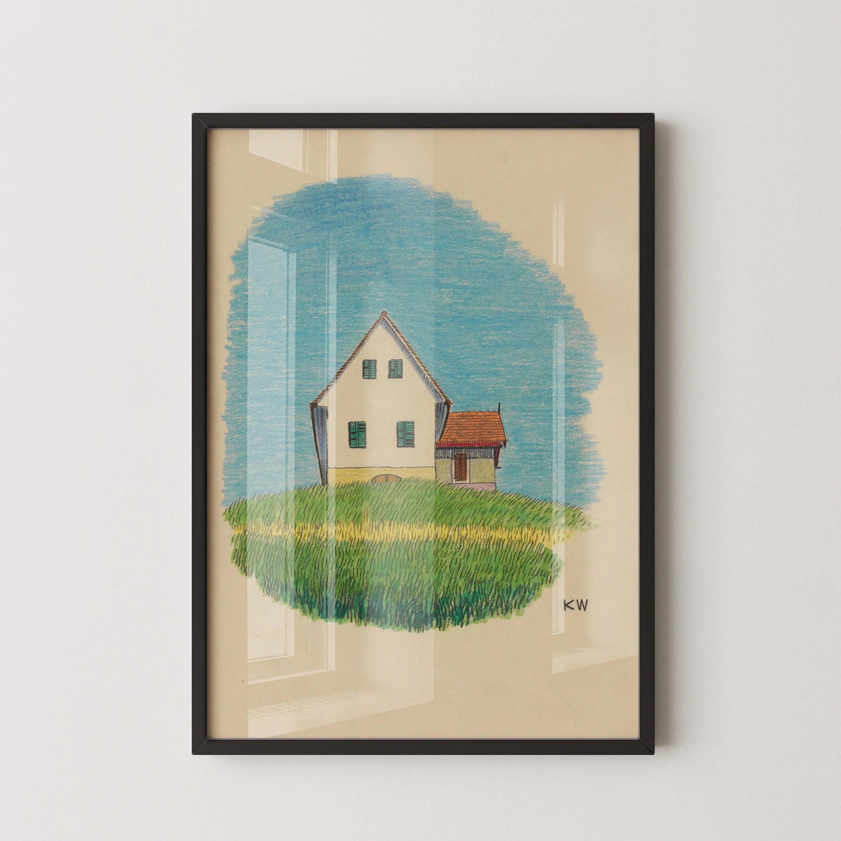 Impression maison Karl Wiener : Art de dessin animé minimaliste, Giclée beaux-arts
