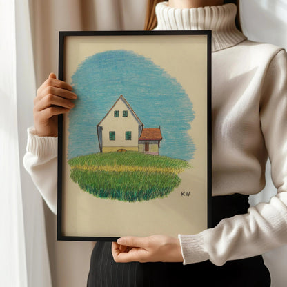 Impression maison Karl Wiener : Art de dessin animé minimaliste, Giclée beaux-arts
