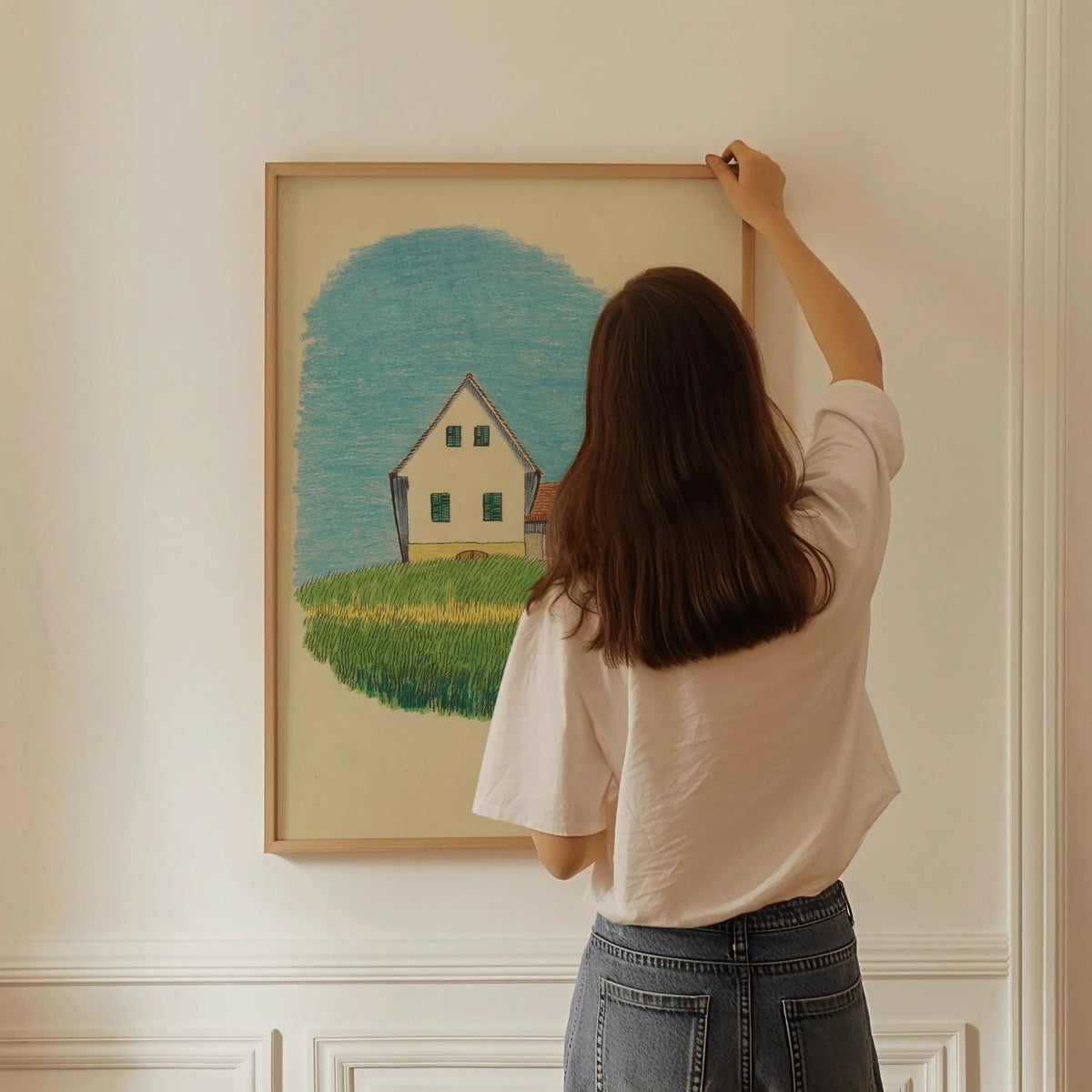 Impression maison Karl Wiener : Art de dessin animé minimaliste, Giclée beaux-arts