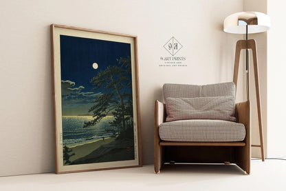 Estampe Lune de printemps de Kawase Hasui : Art japonais sur bois Ukiyo-e
