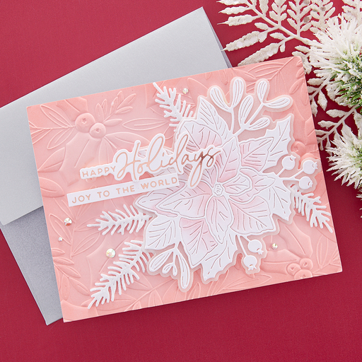 Plaque et matrices A Merry Little Christmas Sentiments Glimmer Hot Foil de la collection De-Light-Ful Christmas par Yana Smakula
