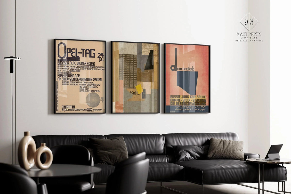 Kurt Schwitters STATEMENT TRIO Bauhaus Style  | | Dadaism Constructivist Collage Art (Available Frame or unframed)