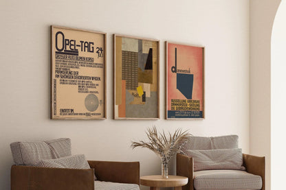 Kurt Schwitters STATEMENT TRIO Bauhaus Style  | | Dadaism Constructivist Collage Art (Available Frame or unframed)