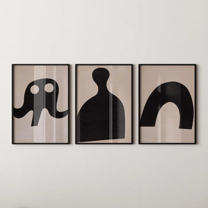 Kurt Schwitters Minimalist Art Print: Dadaism Constructivist Trio