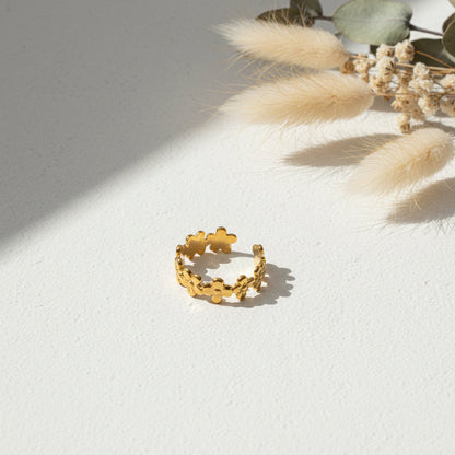 Bague Fleur - Plaqué Or