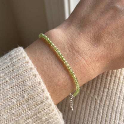 Peridot Bracelet - 2-3mm
