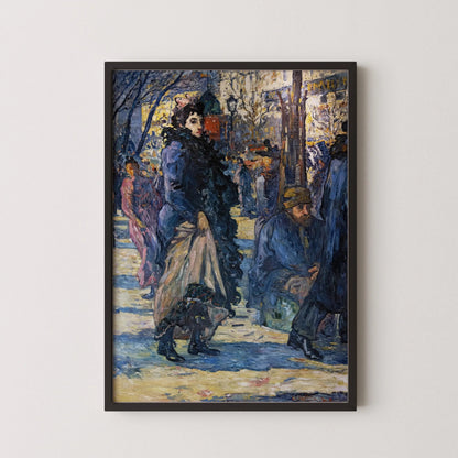 Estampe d'art fauviste de Louis Valtat : Sur Le Boulevard, Giclée d'art