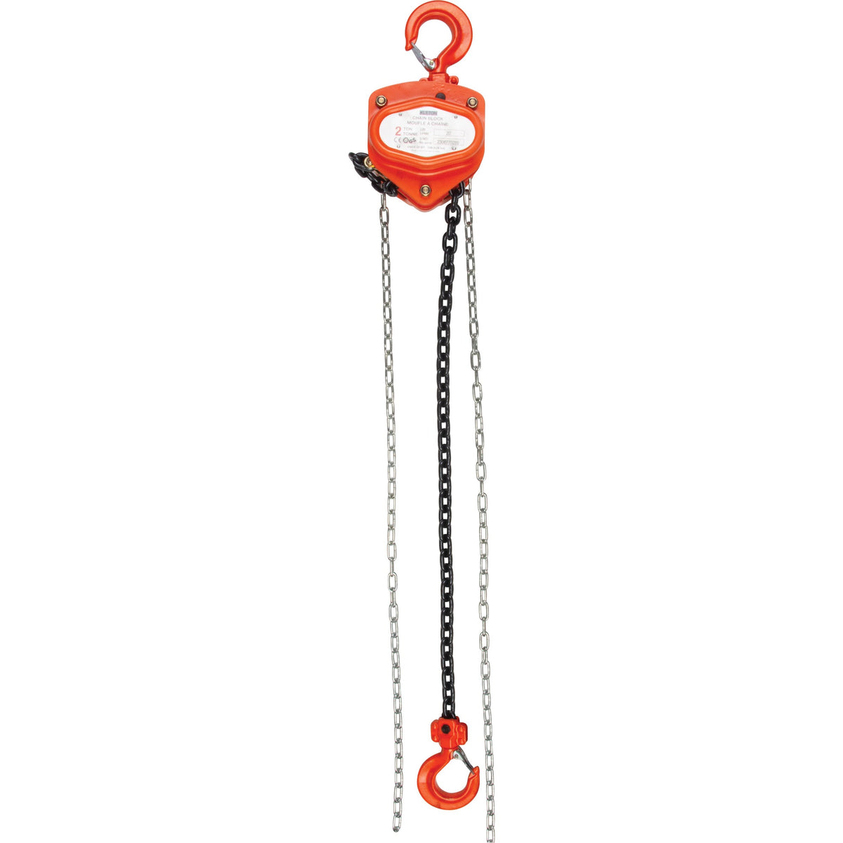 Chain Hoist, 20' Lift, 4000 lbs. (2 tons) Capacity, Alloy Steel Chain