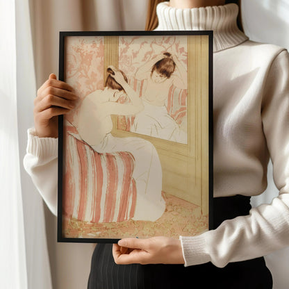 Mary Cassatt - La Coiffure | Famous Impressionist Art (available handframed or unframed)