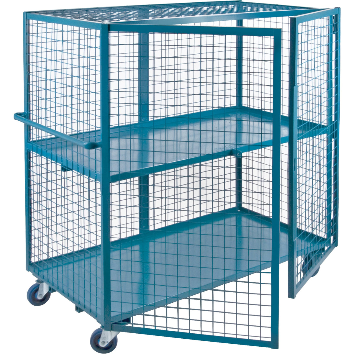 Wire Mesh Truck, 2 Tiers, 75" L x 32" W x 62.5" H, 1200 lbs. Cap.