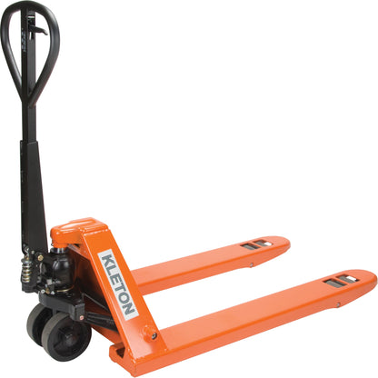 Transpalette manuel super robuste, acier, 122 cm L x 68,6 cm l, capacité de 4990 kg