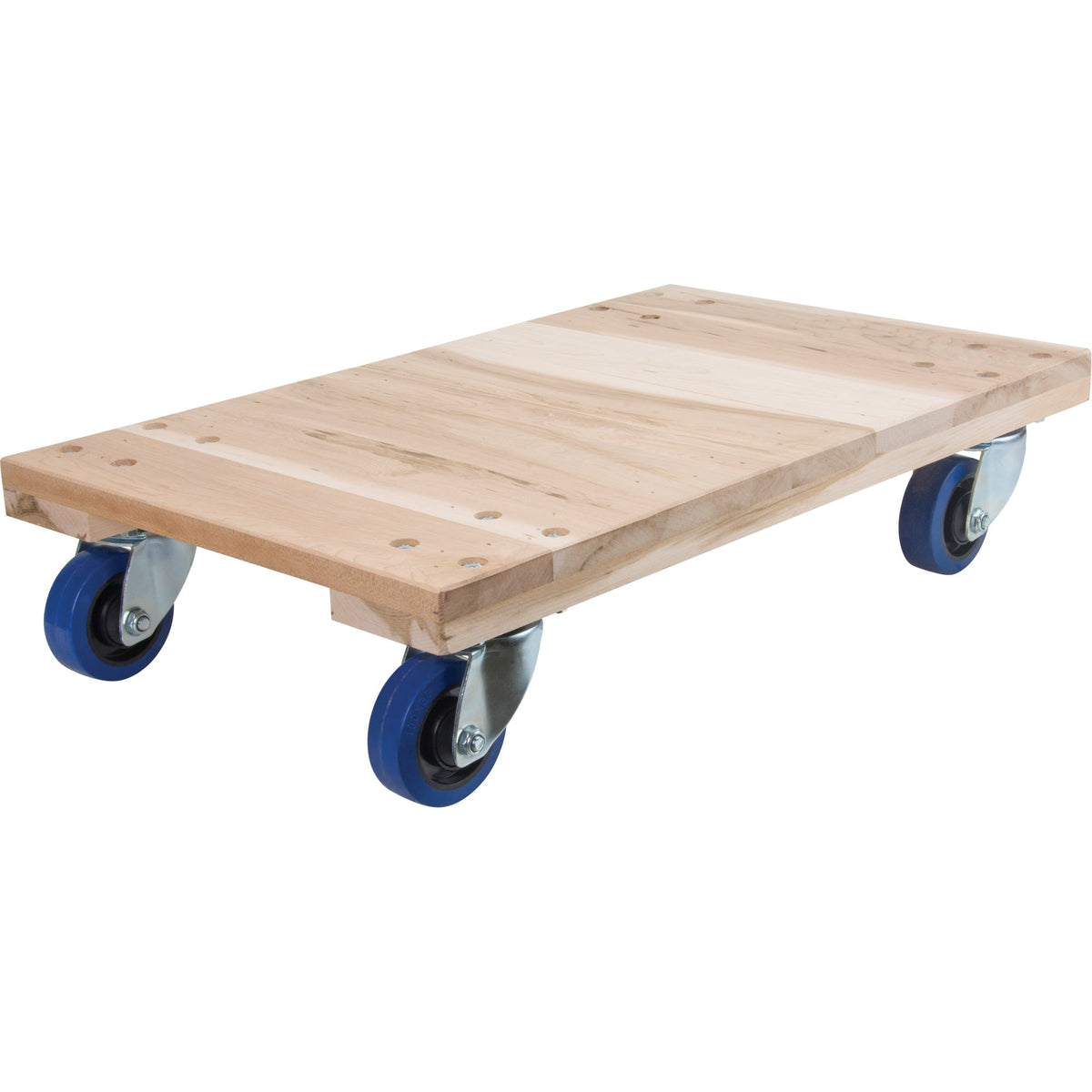 Medium-Duty Solid Wood Dollies, Polyolefin Wheels, 900 lbs. Capacity, 18" W x 30" D x 7" H