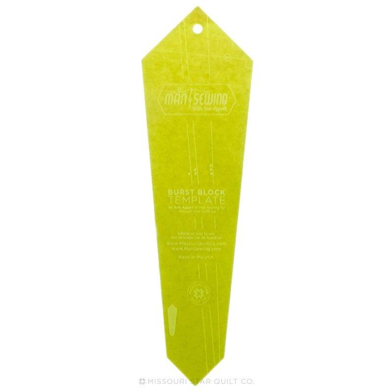 Gabarit Missouri Star Man Sewing Burst Block pour carrés de 10 po