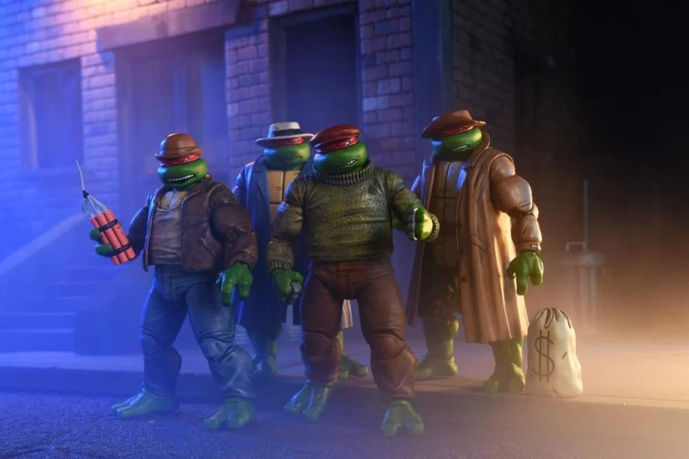Figurines articulées pack de 4 Tortues Ninja: Gangster Turtles (Mirage Comics)
