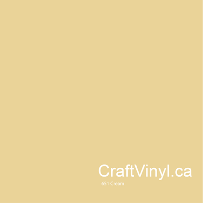 Oracal 651 Glossy Cream Vinyl  #023 sheets and rolls