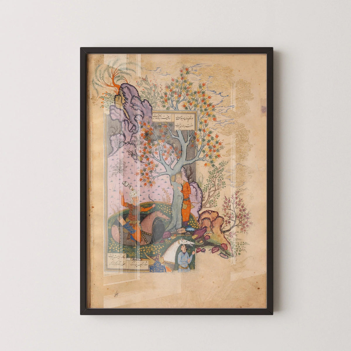 Shahnama Giclee Print: Persian Miniature Art, Firdausi Epic Poem (Framed Available)