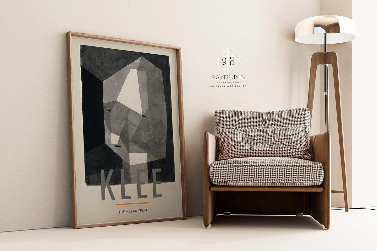 Paul Klee - Rough Cut Head | Neutral Modern Art Exhibition Poster (available handframed or unframed)