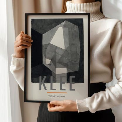 Paul Klee - Rough Cut Head | Neutral Modern Art Exhibition Poster (available handframed or unframed)