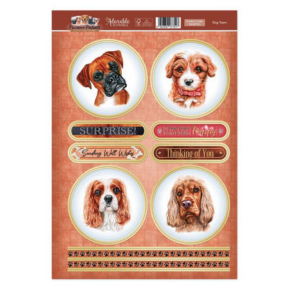 Feuille de dessus de carte Années de chien