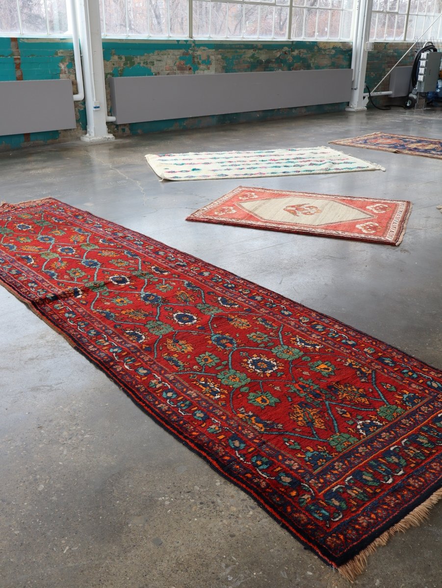 Persian Kurdish Bidjar Runner Rug | 3' 8" x 13' 5"