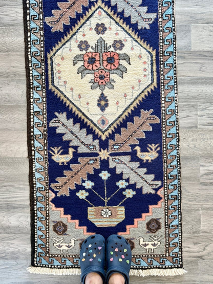 Persian Meshkin Runner Rug | 2' 5" x 11'