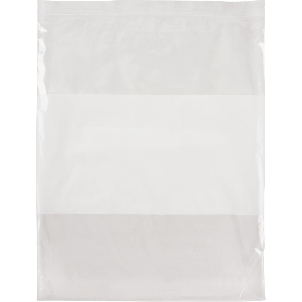 Sachets en polyéthylène avec bloc blanc, refermables, 38,1 cm x 30,48 cm, 50 microns