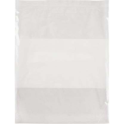 Sachets en polyéthylène avec bloc blanc, refermables, 38,1 cm x 30,48 cm, 50 microns