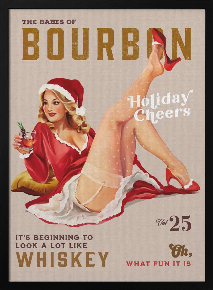 Décoration murale Les nanas de Bourbon Vol 25 Joie des fêtes Pin-up de Noël