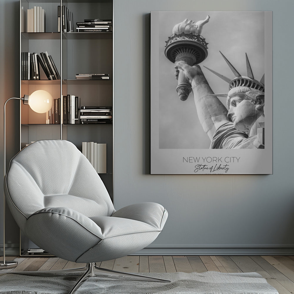 Gros plan : NEW YORK Statue de la Liberté en détail
