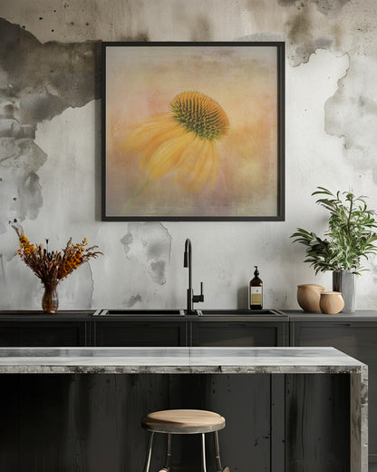 Wall Art Echinacea in Yellow