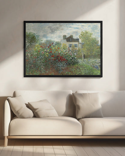Le jardin de l'artiste à Argenteuil, un coin du jardin avec des dahlias (1873)