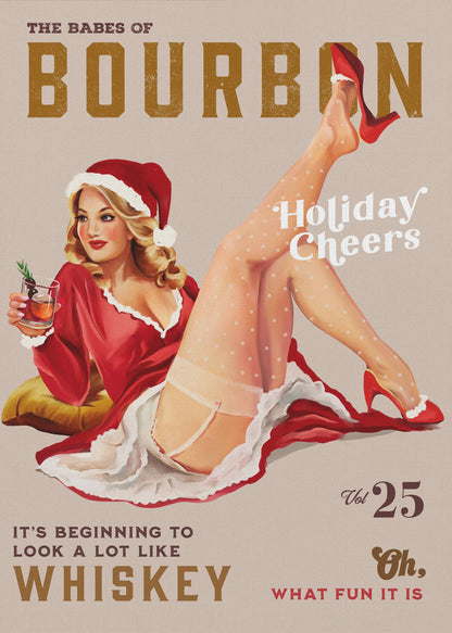 Décoration murale Les nanas de Bourbon Vol 25 Joie des fêtes Pin-up de Noël