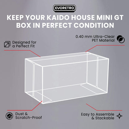 10x EVORETRO PET Box Protectors for Kaido House Mini GT 1:64 Diecast