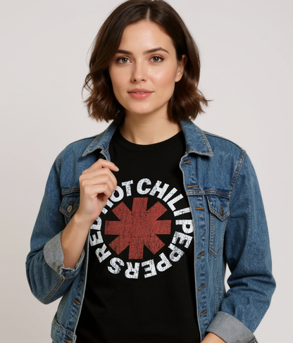 T-shirt Red Hot Chili Peppers avec Astérisque Effet Vieilli
