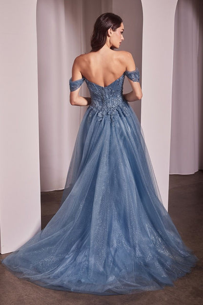 ROBE DE BAL TRAPÈZE ÉPAULES DÉCOUVERTES
