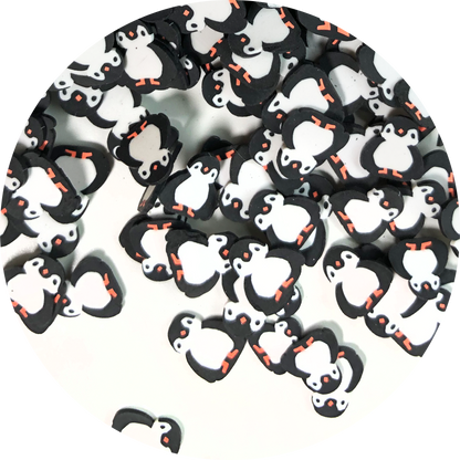 Mini Penguin Fimo Slices