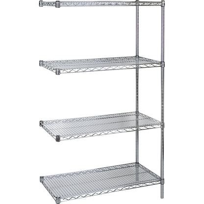Tablettes grillagées chromées pour usage intensif