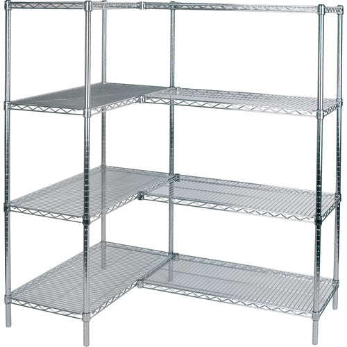 Tablettes grillagées chromées pour usage intensif