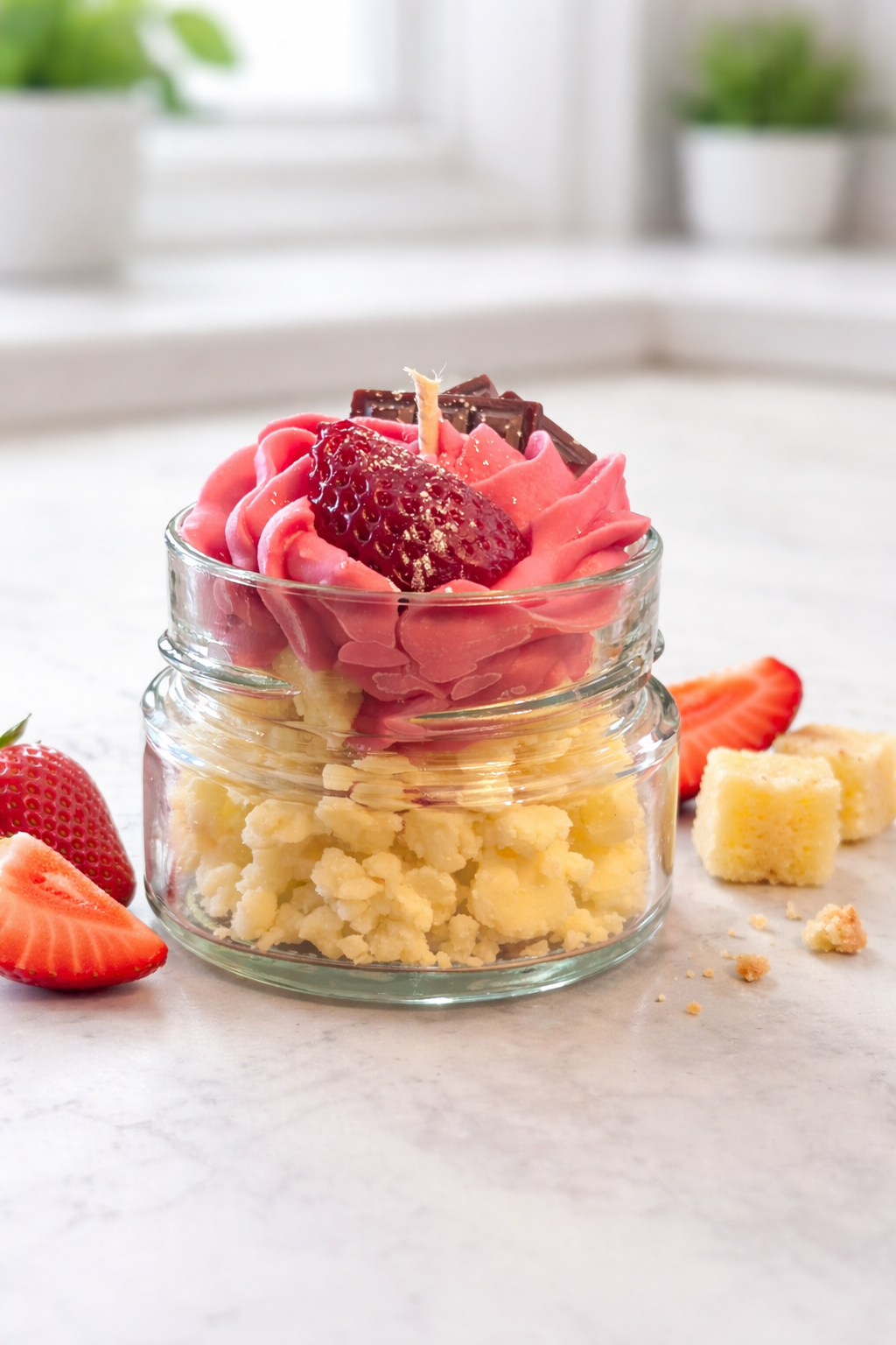 The Mini-Delight Gourmet Candle - Strawberry Shortcake