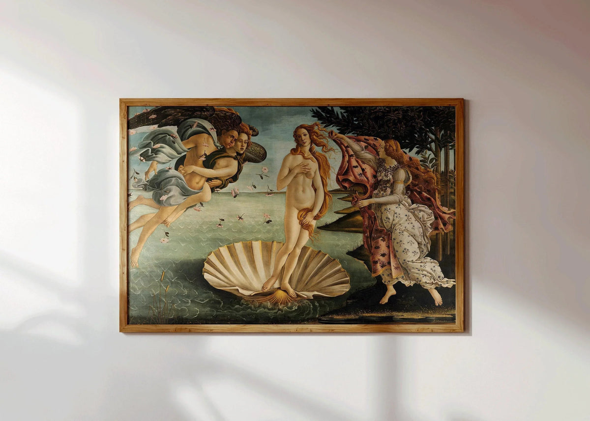 Sandro Botticelli - La Naissance de Vénus | Art célèbre de la Renaissance (disponible encadrée à la main ou sans cadre)