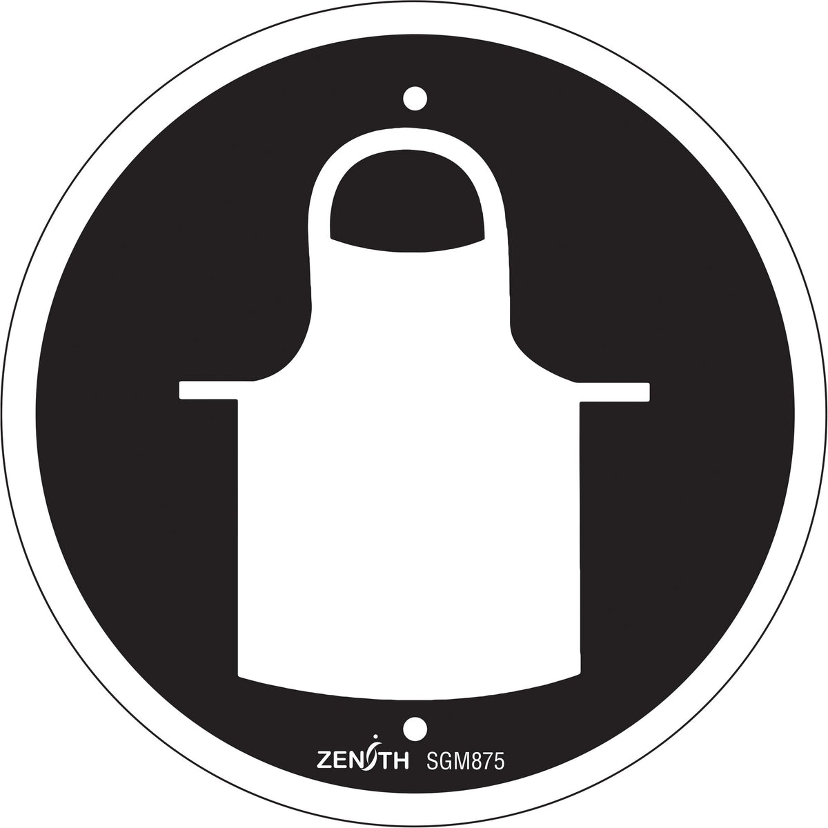 Protective Clothing CSA Standard Safety Sign, 6" x 6", Plastic, Pictogram