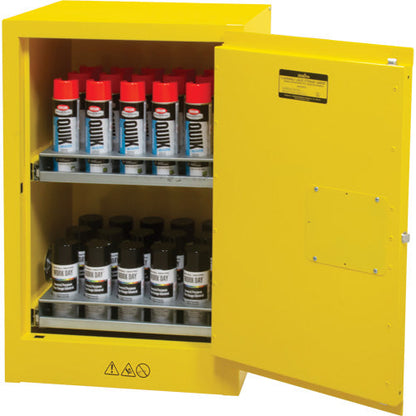 Armoire de stockage pour aérosols inflammables, 12 gal., 1 porte, 23" L x 35" H x 18" P