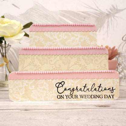 Supports de cartes et enveloppes de luxe découpés - Gâteau